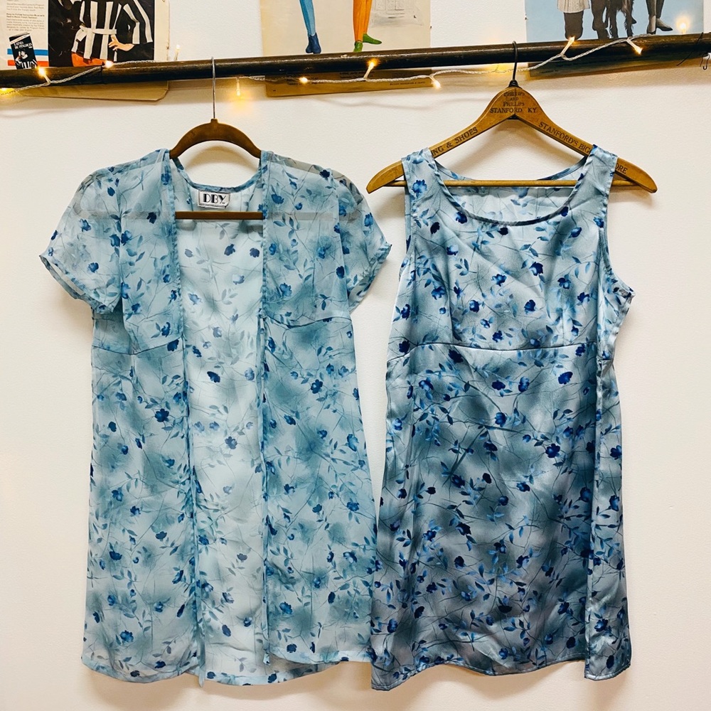 Vintage 90’s Mini Dress and Sheer Cover Set